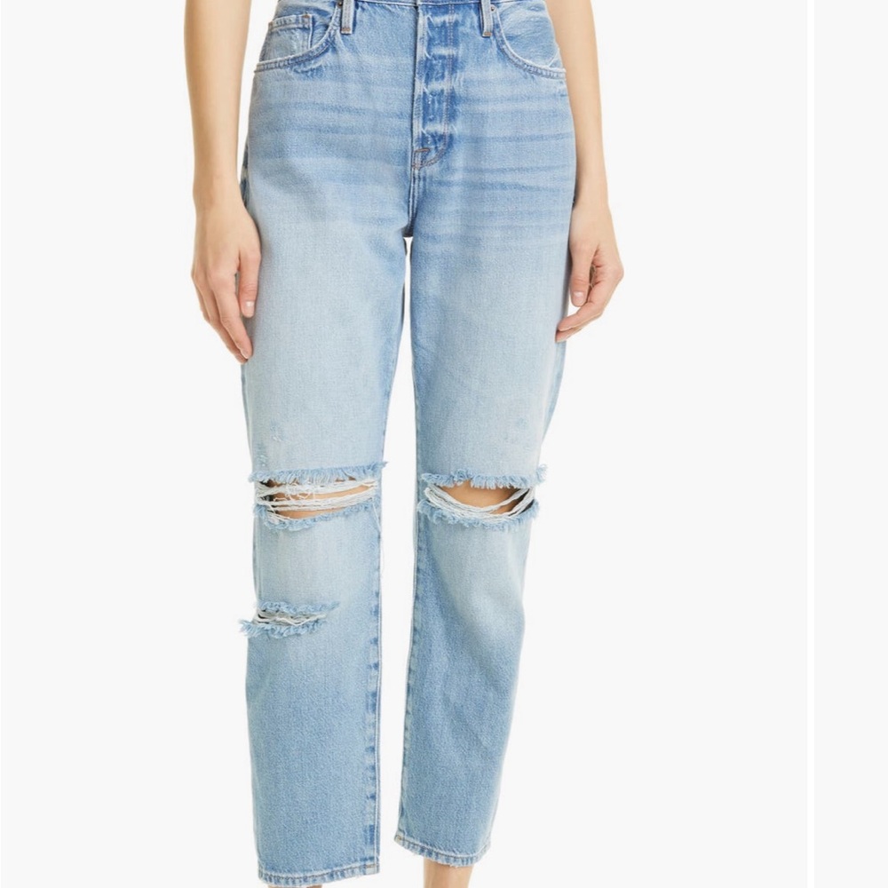 Frame Le Original button fly  ripped jeans